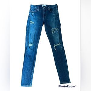 Agolde Los Angeles Women’s 27 Skinny Distressed destroyed high rise jeans